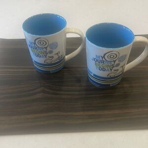 Starbucks “my journey begins today” Vespa coffee cup 2008, 2qty 14 ounce Nice.